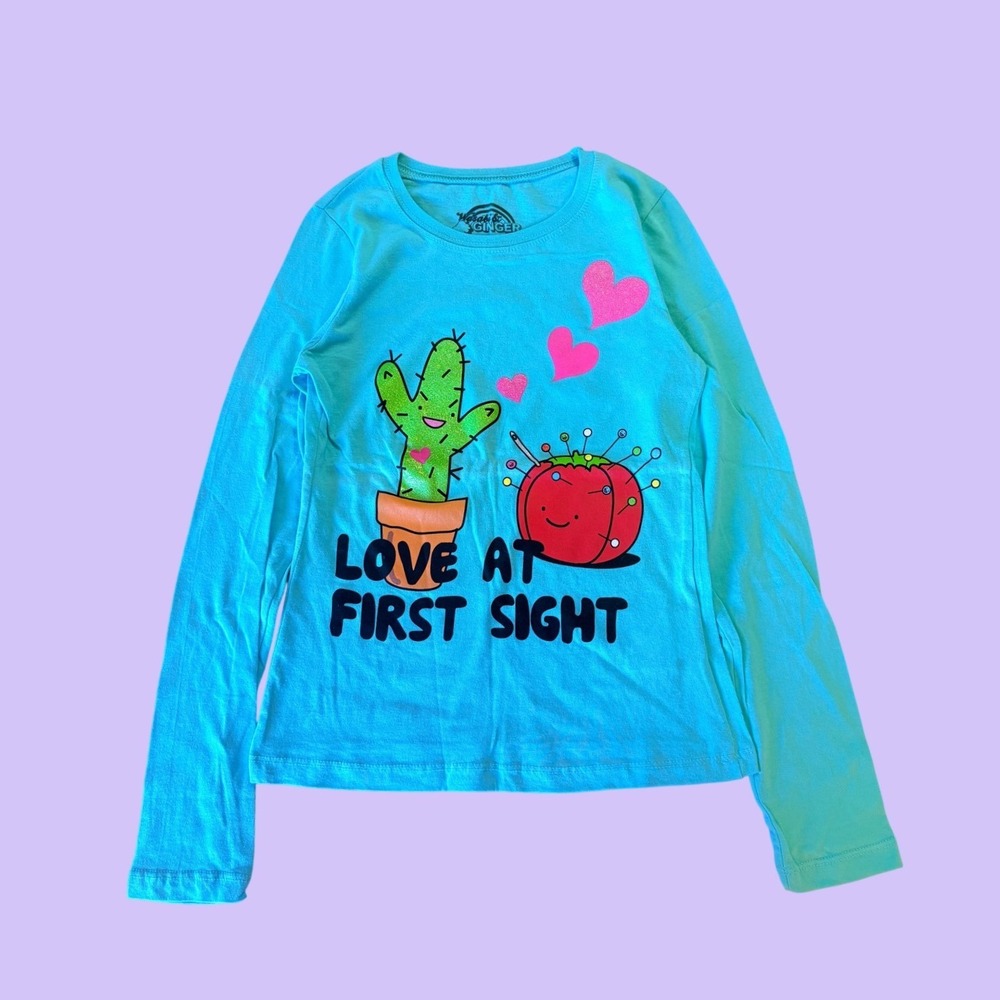 Y2K Wasabi & Ginger Love At First Sight Graphic Baby Tee Long Sleeve Scene #18